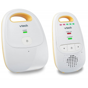 VTech DM111 Audio Baby Monitor with up to 1,000 ft of Range, 5-Level Sound Indicator, Digitized Transmission and Belt Clip