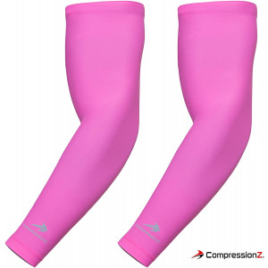 CompressionZ Compression Arm Sleeves for Men Women UV Protection Baseball Basketball Tennis Golf Elbow Sleeve Sports Arm Warmers Lymphedema