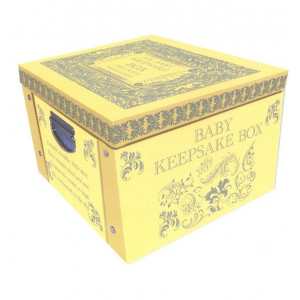 Robert Frederick Yellow My Baby Keepsake Box A Lifetime of Memories Large Collapsible Storage Box