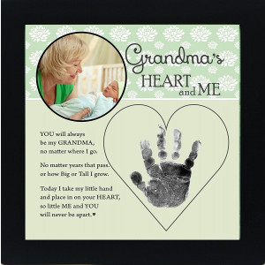 Baby Child Keepsake Handprint Frame with Poetry - Mommy, Daddy, Grandma or Grandpa (Grandma) by The Grandparent Gift Co.
