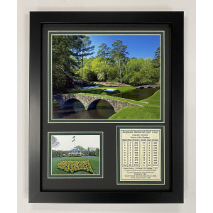 Legends Never Die | Augusta National Golf Course: The Masters Collectible | Framed Photo Collage Wall Art Decor - 12"x15"