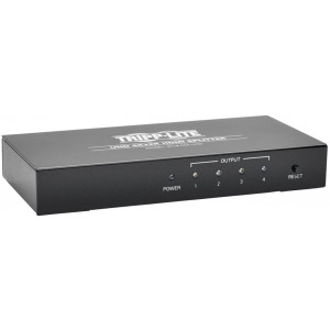 Tripp Lite 4-Port 4K HDMI Splitter, 1 In 4 Out, Ultra HD (UHD) Video and Audio (B118-004-UHD),Multicolor