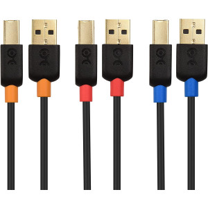 Cable Matters 3-Pack Long USB 2.0 A to B USB Printer Cable - 15 ft