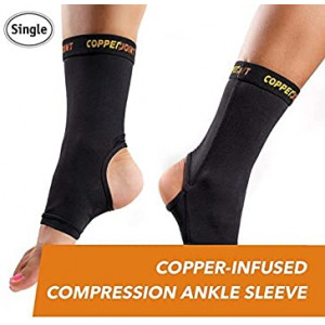 CopperJoint Compression Ankle Sleeve  Copper-Infused High-Performance Breathable Design, Provides Comfortable and Durable Joint Support - All Lifestyles - Single