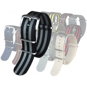 BluShark - The Original Premium Nylon Watch Strap - Multiple Sizes and Styles