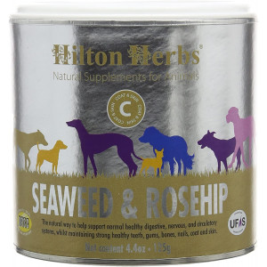 Hilton Herbs Canine Seaweed and Rosehip Supplement for Optimum Oral Health in Dogs, 4.4 oz Tub