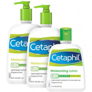 Cetaphil Lotion - 3 Pack - Contains Two 20 Oz Lotions and One 4 Oz Lotion (Great for Travel) - 44 Oz Total