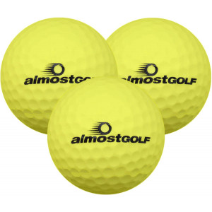 Almost Golf Limited Flight Golf Balls (3 Ball Pack) -Yellow - from in The Hole Golf