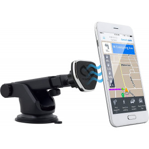 Naztech MagBuddy Telescopic Car Dash Phone Mount. Fully Adjustable Holder, Hands-free Phone Calls and GPS Use, Compatible for iPhone X/8/8 Plus, Samsung Galaxy S9/S9+,Note8, Smartphones and More (Black)