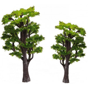WINOMO 12pcs Model Trees Train Railways Architecture Landscape Scenery Scale 1:50 (Green)