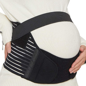 NEOtech Care Maternity Belt - Pregnancy Support - Waist/Back/Abdomen Band, Belly Brace (Black, Size M)