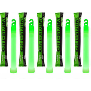 12 Ultra Bright Glow Sticks - Emergency Light Sticks for Camping Accessories, Parties, Hurricane Supplies, Earthquake, Survival Kit and More - Lasts Over 12 Hours (Green)