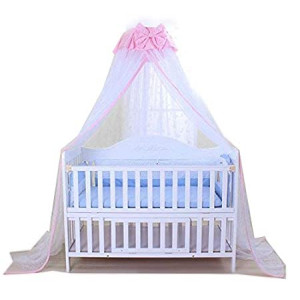 Baby Net Baby Toddler Bed Crib Dome Canopy Netting (butterfly white)