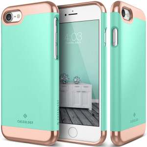 Caseology Savoy for Apple iPhone 8 Case (2017) / for iPhone 7 Case (2016) - Stylish Design - Mint Green