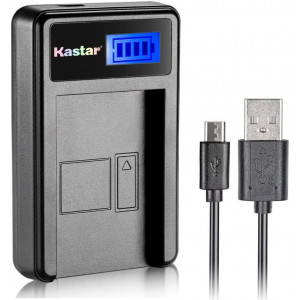 Kastar LCD Slim USB Charger for Samsung SLB-10A JVC BN-VH105 and Digimax ES55 ES60 EX2F L100 L110 L210 L310W M100 NV9 PL50 PL51 PL55 PL60 PL65 PL70 WB150F WB200F WB250F WB550 WB700 WB750 WB850F WB2100