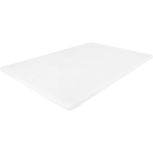 Commercial Plastic Cutting Board, NSF, 18 x 12 x 0.5 Inch, White