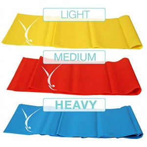 3 Piece Booty Resistance Bands Set for Home Workout and Exercise, 4' Long :: for Toning, Stretching, Strength Training and Physical Therapy :: for Men, Women, Kids and Seniors