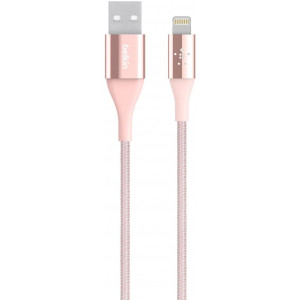 Belkin MIXIT DuraTek Lightning to USB Cable - MFi-Certified iPhone Charging Cable for iPhone 11, 11 Pro, 11 Pro Max, XS, XS Max, XR, X, 8/8 Plus and more (4ft/1.2m), Rose Gold