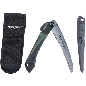Hooyman MegaBite Hunter's Combo Bone Saw and Handsaw with Nylon Sheath for Cutting Trimming Hunting and Camping