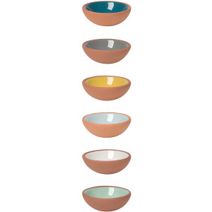 Now Designs Terracotta Pinch Bowls, Set of 6