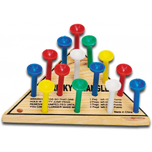 Kipp Brothers Pack of 12 Wooden Peg Games (Tricky Triangle)