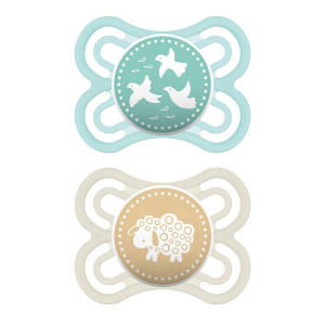 MAM Perfect Pacifiers, Baby Pacifiers 0-6 Months (2 pack), Best Pacifier for Breastfed Babies, Orthodontic Pacifier, Unisex Baby Pacifier