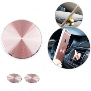 ZZoo Adhesive Metal Plate Mounting Kits Stickers Discs Magnetic Patch Compatible with Air Vent Magnetic Car/Vehicle Mount Holder Especially for iPhone 6S 7 7plus (2pack-Rose Gold)