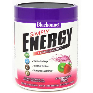 Bluebonnet Nutrition Simply Energy Powder, Strawberry Kiwi, 10.58 Ounce