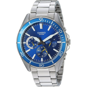 Casio Men's Sports Quartz Watch with Stainless-Steel Strap, Silver, 21.7 (Model: MTD-320D-2AVCF)