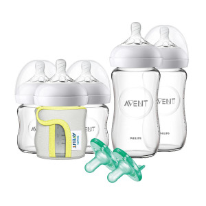 Philips Avent Natural Glass Bottle Baby Gift Set, SCD201/01