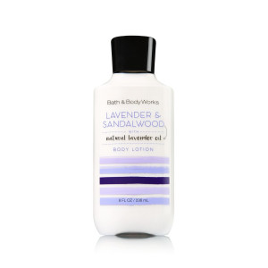 Bath and Body Works Lavender and Sandalwood Body Lotion 8 Ounce Full Size Moisturizing Lotion