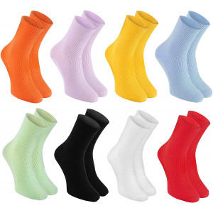 8 pairs of DIABETIC Non-Elastic Cotton Socks for SWOLLEN FEET for Mens and Womens