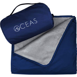 Oceas Outdoor Waterproof Blanket Warm Fleece Great for Camping, Outdoor Festival, Beach, and Picnic Use  Extra Large All Weather and Waterproof Throw Blanket