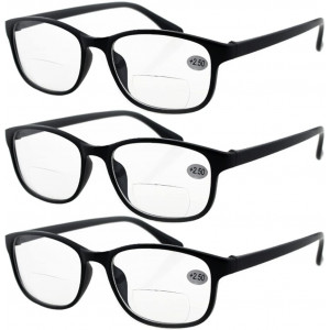 Lasree 3 PRS +2.50 Classic Style Bifocals Reading Glasses Mens Womens Spectacles Frames Readers Office Home Eyeglasses