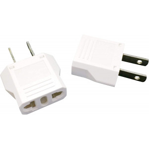 Unidapt EU Europe to US Usa Travel Plug Adapter Power Converter AC (Pack of 2)