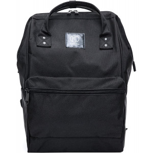 KahandKee Polyester Travel Backpack Functional Anti-theft School Laptop for Women Men (Black, Large)