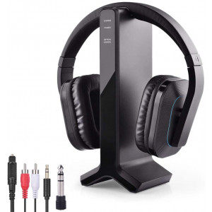 Avantree HT280 Wireless Headphones for TV Watching with 2.4G RF Transmitter Charging Dock, Digital Optical System, High Volume Headset Ideal for Seniors and Hearing Impaired, 100ft Range No Audio Delay