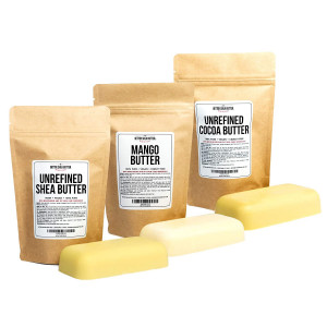Shea, Cocoa, Mango Butters Set by Better Shea Butter - each butter is 8 oz
