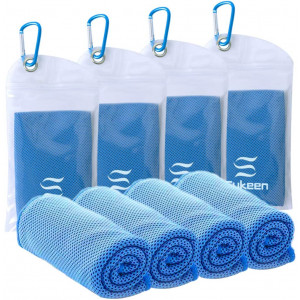 Sukeen [4 Pack] Cooling Towel (40"x12"),Ice Towel,Soft Breathable Chilly Towel,Microfiber Towel for Yoga,Sport,Running,Gym,Workout,Camping,Fitness,Workout and More Activities