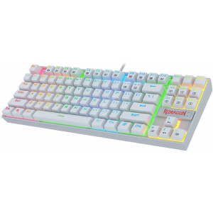 Redragon K552W-RGB 60% Mechanical Gaming Keyboard Compact 87 Key Mechanical Computer Keyboard KUMARA USB Wired Cherry MX Blue Equivalent Switches for Windows PC Gamers (White RGB Backlit)