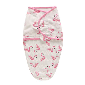 Miracle Baby Newborn Swaddle Blanket Adjustable Wrap Receiving Blanket Baby 100% Cotton Sleep Bag 0-3 Months 3-6 Months(3-6 Month,New Flamingo)