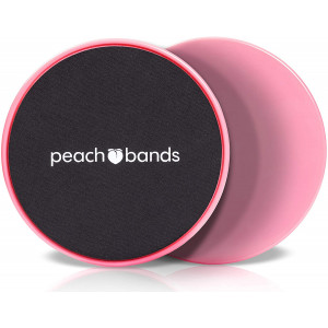 PEACH BANDS Core Sliders Fitness - Dual Sided Exercise Discs for Abs and Core