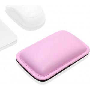 ProElife Cute Mouse Wrist Rest Waterproof PU Leather Wrist Support Pad Cushion for Home Office Gaming, Wrist Pain Relief, Anti-Skid Base, Easy to Clean, 5.1x3.3 Inches (Pink)