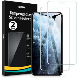 ESR Screen Protector Compatible for iPhone 11 Pro Max,iPhone XS Max [2 Pack] [Easy Installation Frame] [Case Friendly], Premium Tempered Glass Screen Protector for iPhone 6.5 Inch (2019)