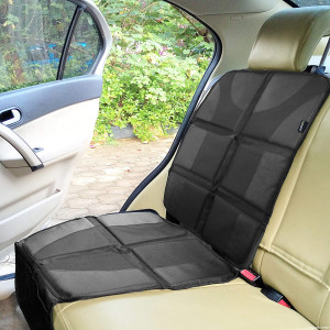 Sunferno Car Seat Protector - Protects Your Car Seat from Baby Car Seat Indents, Dirt and Spills - Waterproof Thick Padded Protector to Keep Your Auto Upholstery Looking New - with 2 Storage Pockets