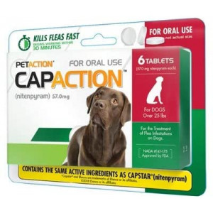 CapAction Oral Flea Treatment Large Dog 6ct