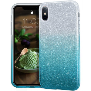 MATEPROX iPhone Xs Max case,Bling Sparkle Cute Girls Women Protective Case for iPhone Xs max 6.5" (Gradient Green)