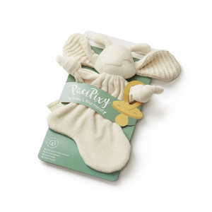 Pacipixy Baby's First Friend | Natursutten Pacifier Holder, Security Blanket and Toy for Boys and Girls | Organic Cotton.
