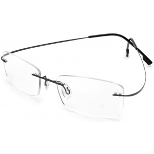 Flexible Titanium Rimless Computer Reading Glasses +3.50 Strength Men Women Lightweight Blue Light Blocking Readers Eyeglasses