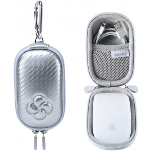 Koonice Hard Case Compatible for Apple Magic Mouse (I and II 2nd Gen) Including Carabiner (Silver)